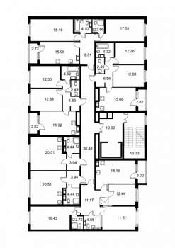 2-к квартира, строящийся дом, 68м2, 5/9 этаж